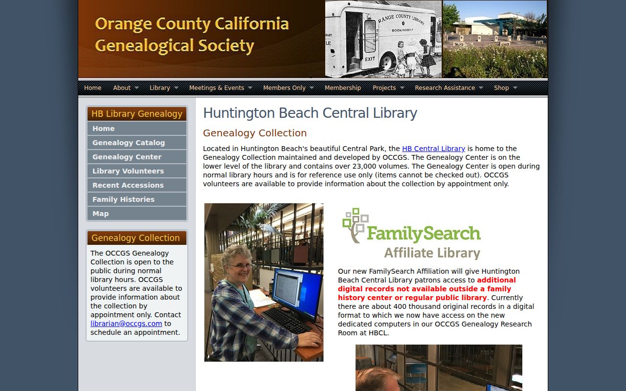Huntington Beach city directory genealogy library collection