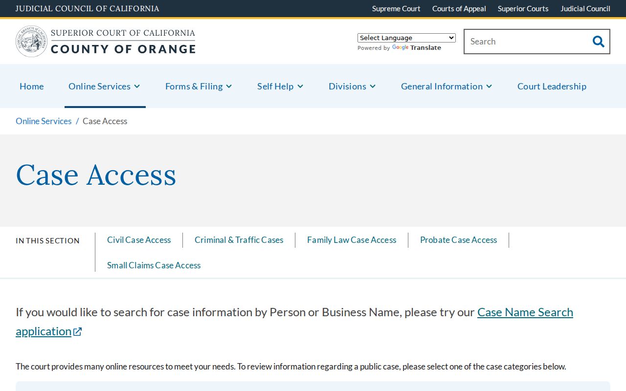 Huntington Beach residents directory Orange County court search