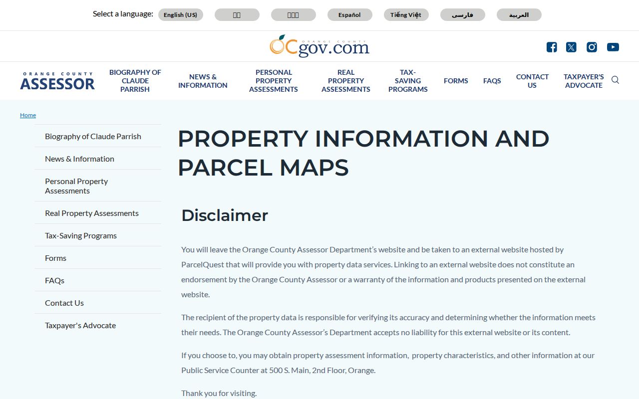 Huntington Beach residents directory assessor property search